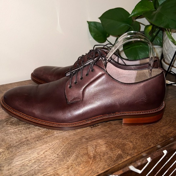 Aston Grey Collection Barry Mens Brown Leather Lace Up Dress Shoes Size 11 - Picture 2 of 10